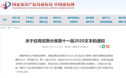 2020年商標尼斯分類第十一版:NCL(11-2020)中文版和類似商品和服務區分表